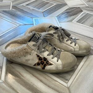Golden Goose Superstar shearling sneaker slide